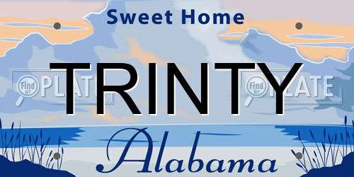 TRINTY Alabama License Plate