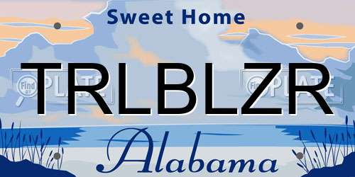 TRLBLZR Alabama License Plate