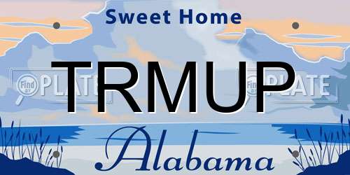 TRMUP Alabama License Plate