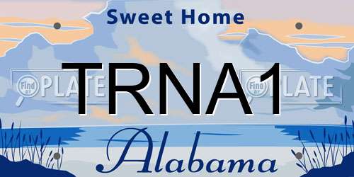 TRNA1 Alabama License Plate