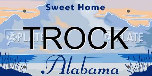 TROCK Alabama License Plate