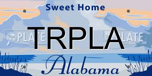 TRPLA Alabama License Plate