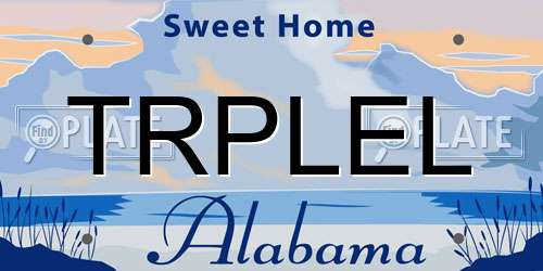 TRPLEL Alabama License Plate