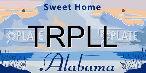TRPLL Alabama License Plate