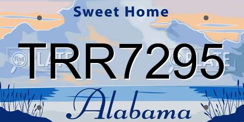 TRR7295 Alabama License Plate