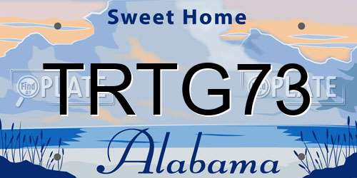 TRTG73 Alabama License Plate