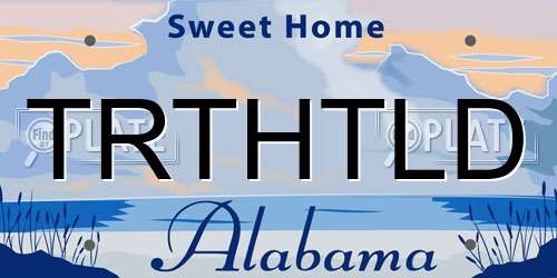 TRTHTLD Alabama License Plate