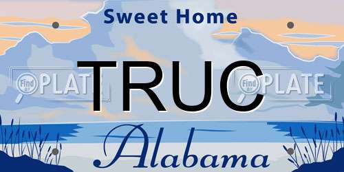 TRUC Alabama License Plate