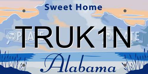 TRUK1N Alabama License Plate