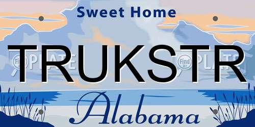 TRUKSTR Alabama License Plate