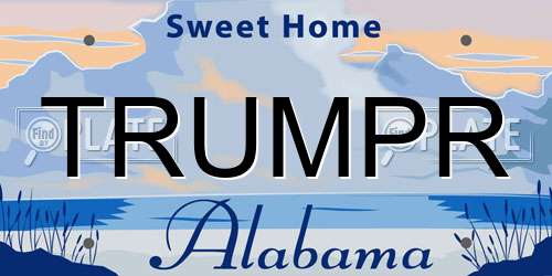 TRUMPR Alabama License Plate