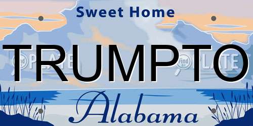 TRUMPTO Alabama License Plate
