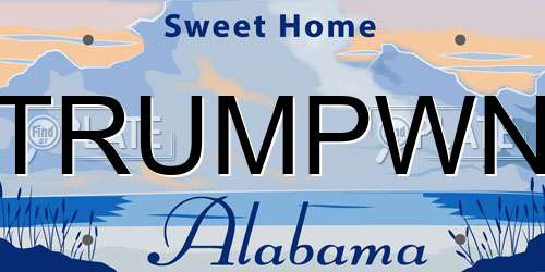 TRUMPWN Alabama License Plate