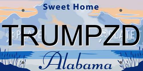 TRUMPZD Alabama License Plate