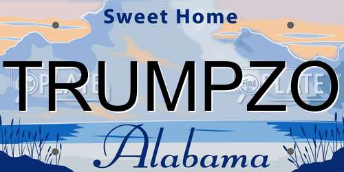 TRUMPZO Alabama License Plate