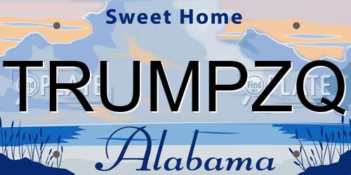 TRUMPZQ Alabama License Plate