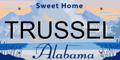 TRUSSEL Alabama License Plate