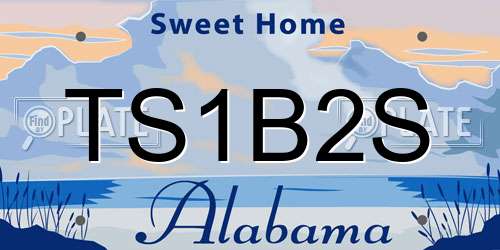 TS1B2S Alabama License Plate