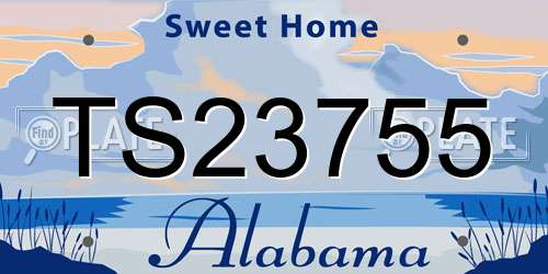 TS23755 Alabama License Plate