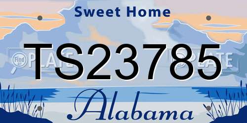 TS23785 Alabama License Plate