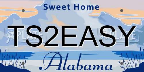 TS2EASY Alabama License Plate