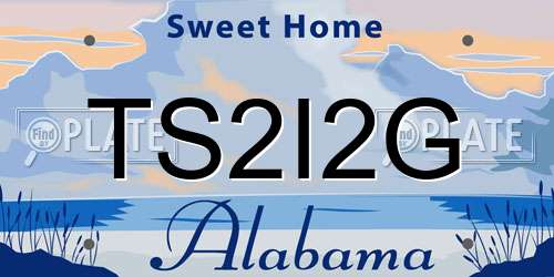 TS2I2G Alabama License Plate