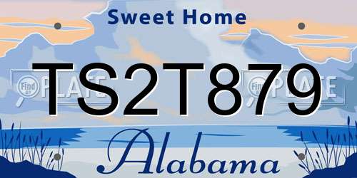 TS2T879 Alabama License Plate