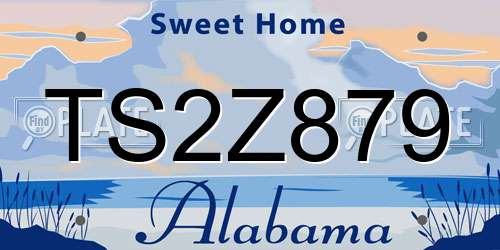 TS2Z879 Alabama License Plate