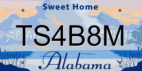 TS4B8M Alabama License Plate