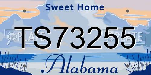 TS73255 Alabama License Plate