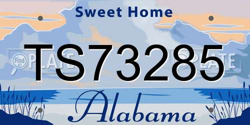 TS73285 Alabama License Plate