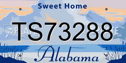 TS73288 Alabama License Plate