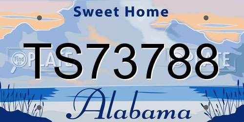 TS73788 Alabama License Plate