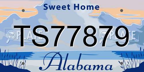 TS77879 Alabama License Plate