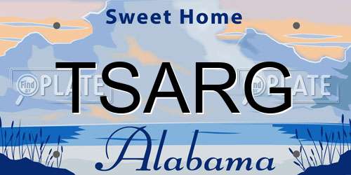 TSARG Alabama License Plate