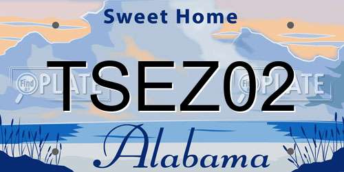 TSEZ02 Alabama License Plate