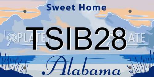 TSIB28 Alabama License Plate