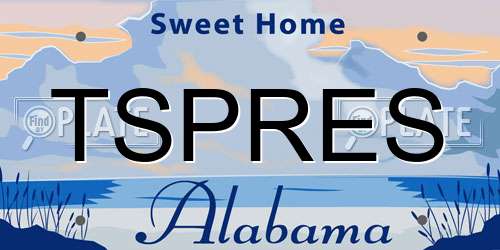 TSPRES Alabama License Plate