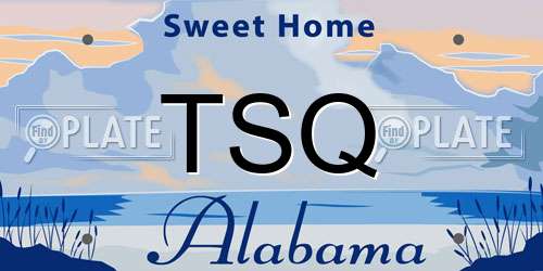 TSQ Alabama License Plate