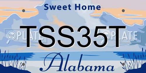 TSS35T Alabama License Plate