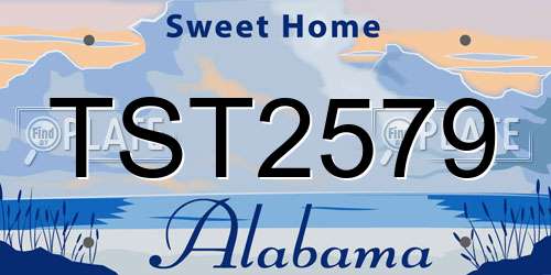 TST2579 Alabama License Plate