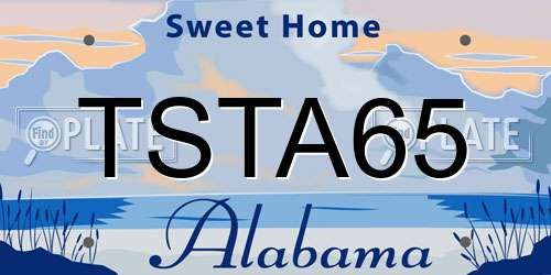 TSTA65 Alabama License Plate
