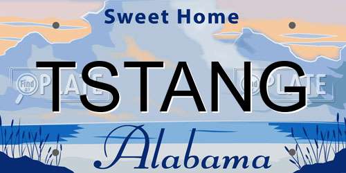 TSTANG Alabama License Plate