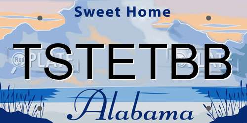 TSTETBB Alabama License Plate
