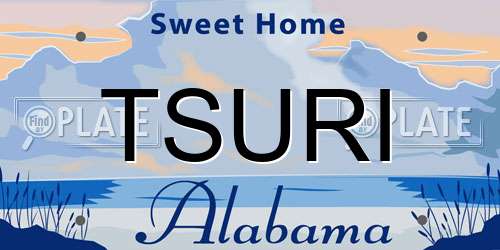 TSURI Alabama License Plate