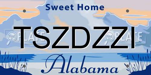 TSZDZZI Alabama License Plate