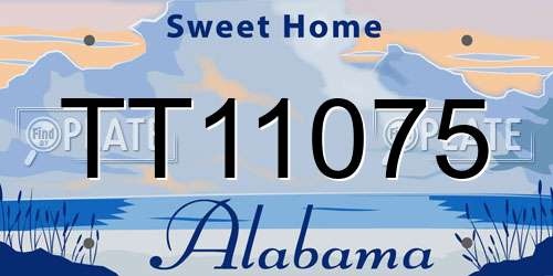 TT11075 Alabama License Plate