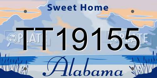 TT19155 Alabama License Plate
