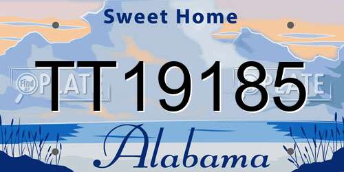 TT19185 Alabama License Plate