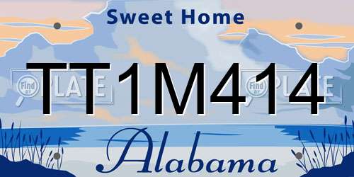 TT1M414 Alabama License Plate